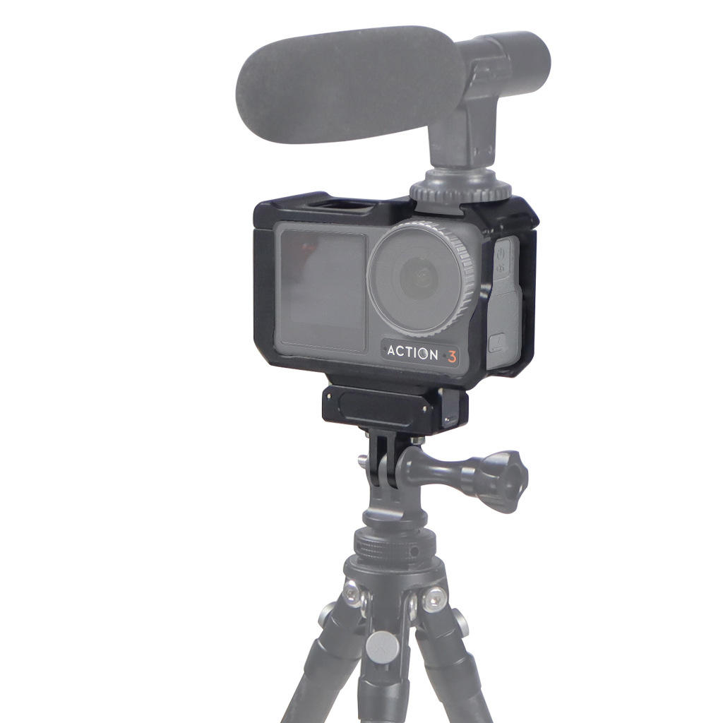 HONGDAK Flash Installation Expansion Cage Anti Scratch and Anti Drop Protection for DJI Action 3