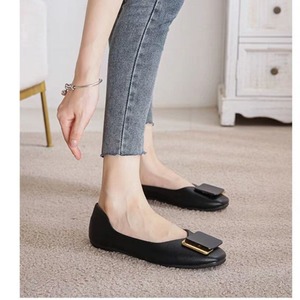 <span class=keywords><strong>Ballerine</strong></span> in Pelle PU per Ragazze, Scarpe Basse Slip-on Morbide da Passeggio per Donne, Scarpe <span class=keywords><strong>con</strong></span> Punta Quadrata e Fibbia Metallica - Product Image 6