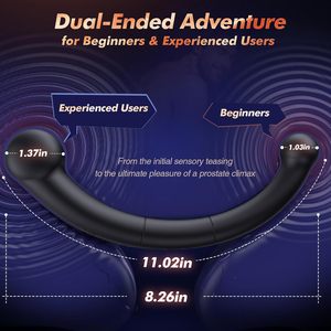 BEISAR - Masajeador de Próstata Vibrador de Doble Extremo, Tapón Anal Vibrador, Tapón Anal Femenino para <span class=keywords><strong>Hombres</strong></span> - Product Image 5