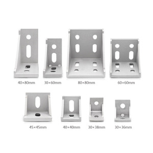 Support d'angle triangulaire en aluminium 6063-T5 <span class=keywords><strong>3</strong></span> couleurs 20/30/3060/4080/4590, profilé en aluminium extrudé CNC à <span class=keywords><strong>2</strong></span>/4/8/12 trous, support 3D - Product Image 5