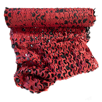 Filets de camouflage rouges personnalisés pour décoration extérieure, filet pare-soleil