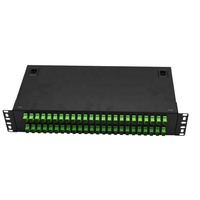 Boîtier de terminaison de fibre optique 2U 48 cœurs SC APC pour montage en rack ODF, panneau de brassage de fibre optique pour réseau CATV FTTH