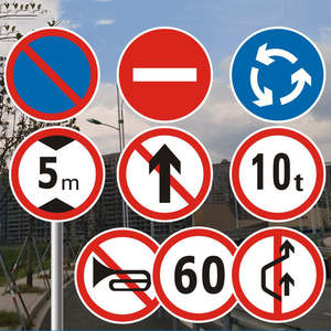Circulaire d'un diamètre de 31.4 pouces, panneau de signalisation en aluminium réfléchissant, panneau d'avertissement de sécurité routière en aluminium pour rues - Product Image 3