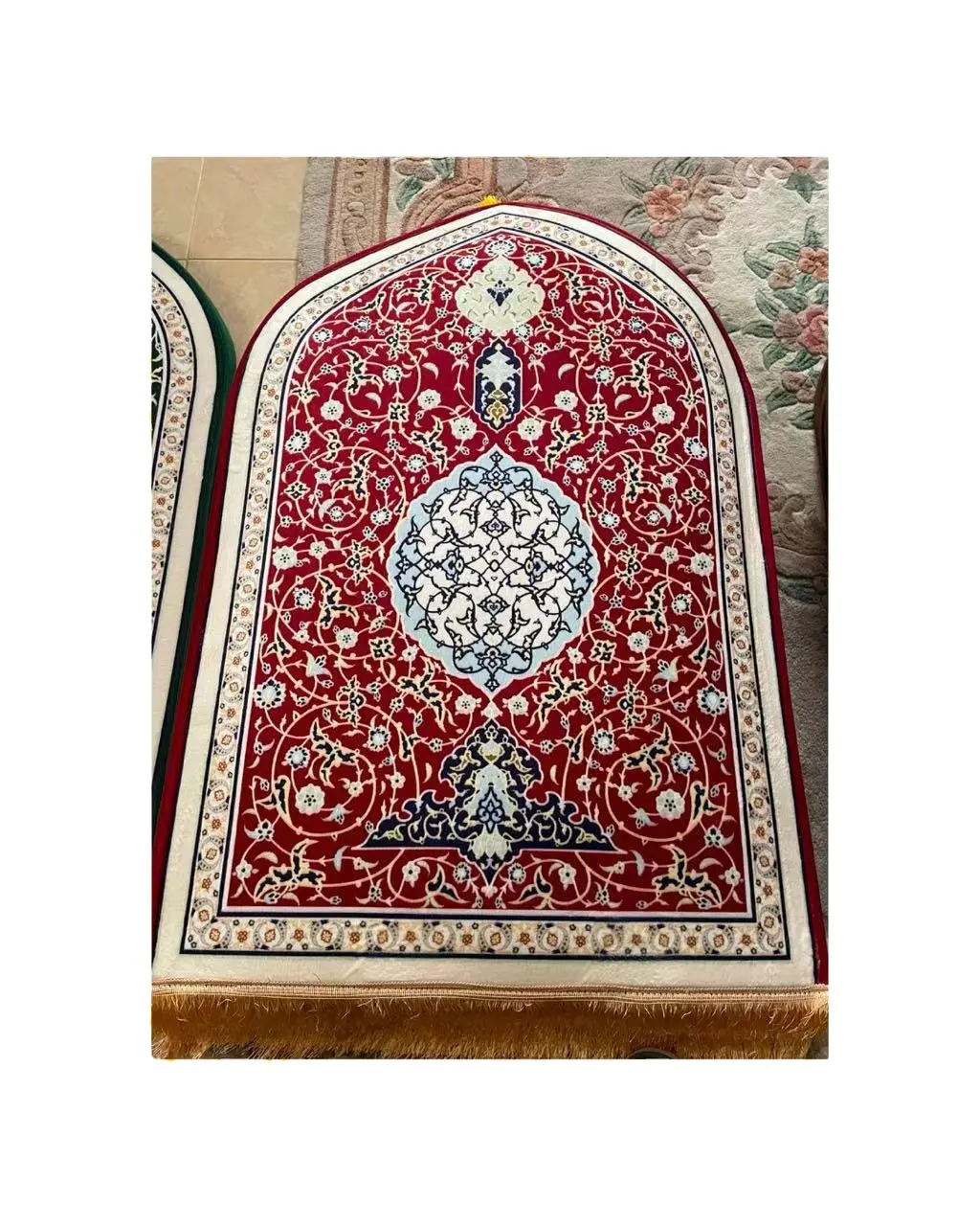 Renkli islam halı yıkanabilir İslam seccade s kalın yeni tasarım Sajadah toptan müslüman seccadesi seccade hediye seti