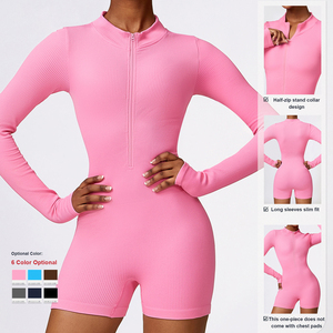 ชุดโยคะแขนยาวสำหรับผู้หญิงขายดีประจำปี <span class=keywords><strong>2023</strong></span> ชุดออกกำลังกาย เลกกิ้ง ชุดออกกำลังกายในยิม ชุดบอดี้สูทไร้ตะเข็บ - Product Image 2