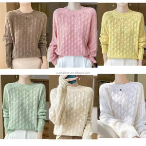 Vente en gros de vêtements pour femmes, automne/hiver, pull en tricot en spandex à prix réduit, style décontracté, <span class=keywords><strong>lot</strong></span> de stock expédié aléatoirement CN - Product Image 2