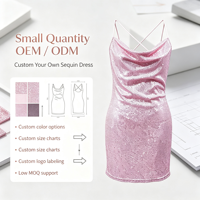 Robe mini moulante à sequins et col en V pour femme, avec bretelles spaghetti, taille haute, lavable, toutes saisons, idéale pour les soirées et les bals de promo