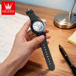5681 OEM Custom logo Classic Waterproof Student Young Calendar <b>Watch</b> <b>Rubber</b> Strap Sports Luxury Quartz <b>Watch</b> for Man - Product Image 3
