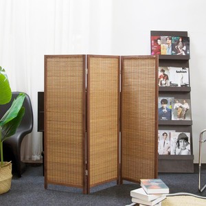 Paravent contemporain à 3 panneaux, séparateur de pièce court, autoportant, <span class=keywords><strong>en</strong></span> <span class=keywords><strong>bambou</strong></span>, occultant, brun, 395 - Product Image 5