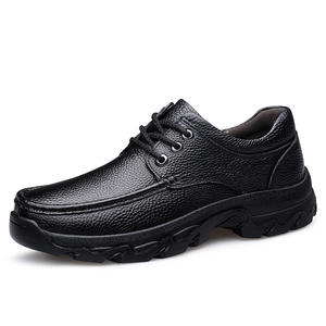 Zapatos de Negocios de Talla Grande para Comercio Transfronterizo, Casuales, de Cuero, de Caña Baja, con Cordones, Superficie de Terciopelo y Piel de Vacuno, Transpirables, Ligeros, Antideslizantes - Product Image 1