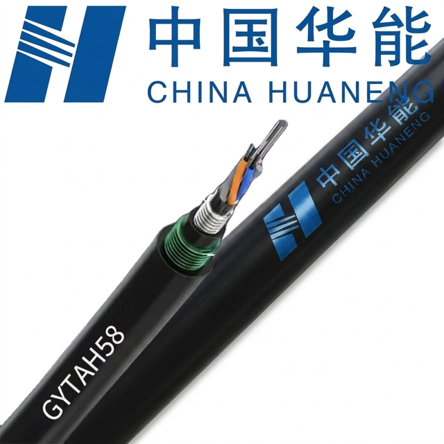 Stranded Gel-Filled Loose Tube GYTAH58 Optical Fiber Cable  Outdoor Telecommunication Application Huaneng