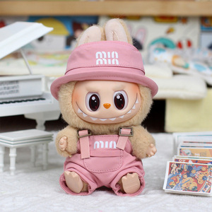 Ropa para Muñeca Labubu, Overol Rosa con Sombrero para Fiestas, Diseño Moderno, Unisex, de 8 a 13 Años - Product Image 1