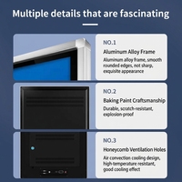 Pantalla LCD de 43 Pulgadas para Interior, con Soporte de Aluminio, Táctil Capacitiva de 10 Puntos, Sistema Android/Windows, Kiosco Vertical para Carteles, OEM
