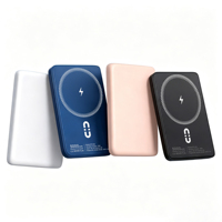Batterie externe magnétique personnalisable avec logo gratuit, 10000 mAh, charge rapide, 5000 mAh, chargeur sans fil portable pour iPhone