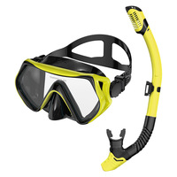 Masque de plongée anti-fuite pour adultes avec lentille en verre trempé, masque semi-sèche à large champ de vision pour les vacances à la plage et la plongée sous-marine