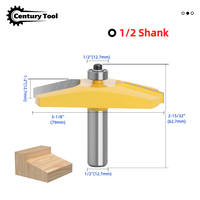 Fraise à panneau surélevé de 8 mm à 15 degrés avec coupeur arrière, fraise à tenon à diamètre unique pour outils de menuiserie
