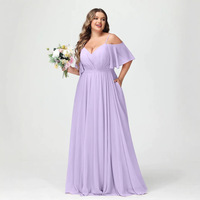 Robe de soirée élégante en mousseline de soie coupe trapèze pour l'été, pour femmes grandes tailles, robe de demoiselle d'honneur formelle, style européen et américain
