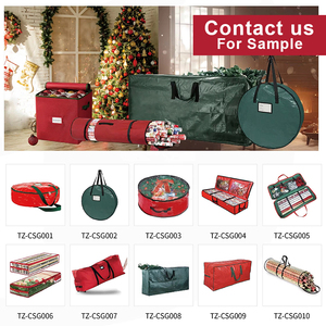 Sac de rangement pour sapin de Noël en gros, grand format 9 pieds, en plastique durable et imperméable avec poignées et emplacement pour étiquette, OEM ODM - Product Image 5