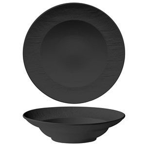 Bol à pâtes Erosion noir 27 cm, intérieur 18 cm, effet pierre, porcelaine M1934 - Product Image 1