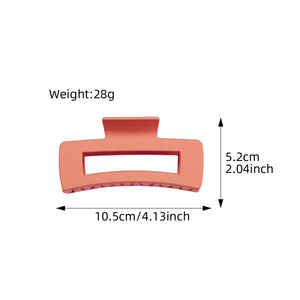 Pince à cheveux carrée creuse en PS, style rétro <span class=keywords><strong>sud</strong></span>-coréen, grande pince mate pour femme, tendance été - Product Image 4