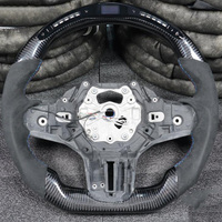 Volant en fibre de carbone LED compatible avec BMW G20 G22 G26 G30 G60 G80 G82 F90 G90 F97 F98 F95 F96 X3M X4M X5M X6M M3/5 Série 3/5