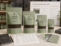 Sachet Doypack Mat Personnalisé avec Fenêtre Transparente et Fermeture Zip Refermable pour Emballage Alimentaire et Café