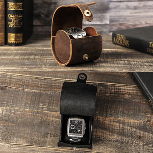 Biểu Tượng Tùy Chỉnh Retro Phong Cách Da Trường Hợp Du Lịch Xách Tay Handmade Đồng Hồ Duy Nhất Cuộn Hiển Thị Hộp Lưu Trữ Với Phong Cách Retro Cf1125 - Product Image 1