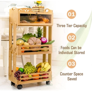 ภาชนะไม้ไผ่สำหรับเก็บอาหารภาชนะบรรจุอาหารแบบปรับแต่งได้ภาชนะเก็บผลไม้แบบตั้งได้ - Product Image 5