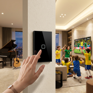 CNSKOU Nuevo Interruptor Inteligente Tuya Smart Wifi para Hogar Inteligente, Panel Táctil <span class=keywords><strong>de</strong></span> Vidrio, Compatible con Control Remoto por Aplicación, Interruptor <span class=keywords><strong>de</strong></span> <span class=keywords><strong>Luz</strong></span> <span class=keywords><strong>de</strong></span> Pared - Product Image 3