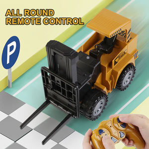 Chariot élévateur télécommandé 5 canaux, grue de construction de simulation en métal moulé sous pression avec lumières et sons, batterie au lithium <span class=keywords><strong>3</strong></span>,7 V rechargeable par USB - Product Image 4