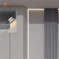 Projecteur de profil LED en aluminium T5 deux-en-un sans rainurage pour décoration de plafond de salon éclairage d'angle lumineux