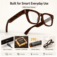 Lunettes Intelligentes avec Caméra HD 13MP E06D E06S, Lentilles Claires, Assistant Vocal IA, Traduction, Notes Vocales, Rechargeable Type-C