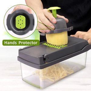 2024 SY Hot Bán dụng cụ nhà bếp tiện ích 16 trong 1 Rau Chopper Slicer đa chức năng mandoline vắt tay - Product Image 6