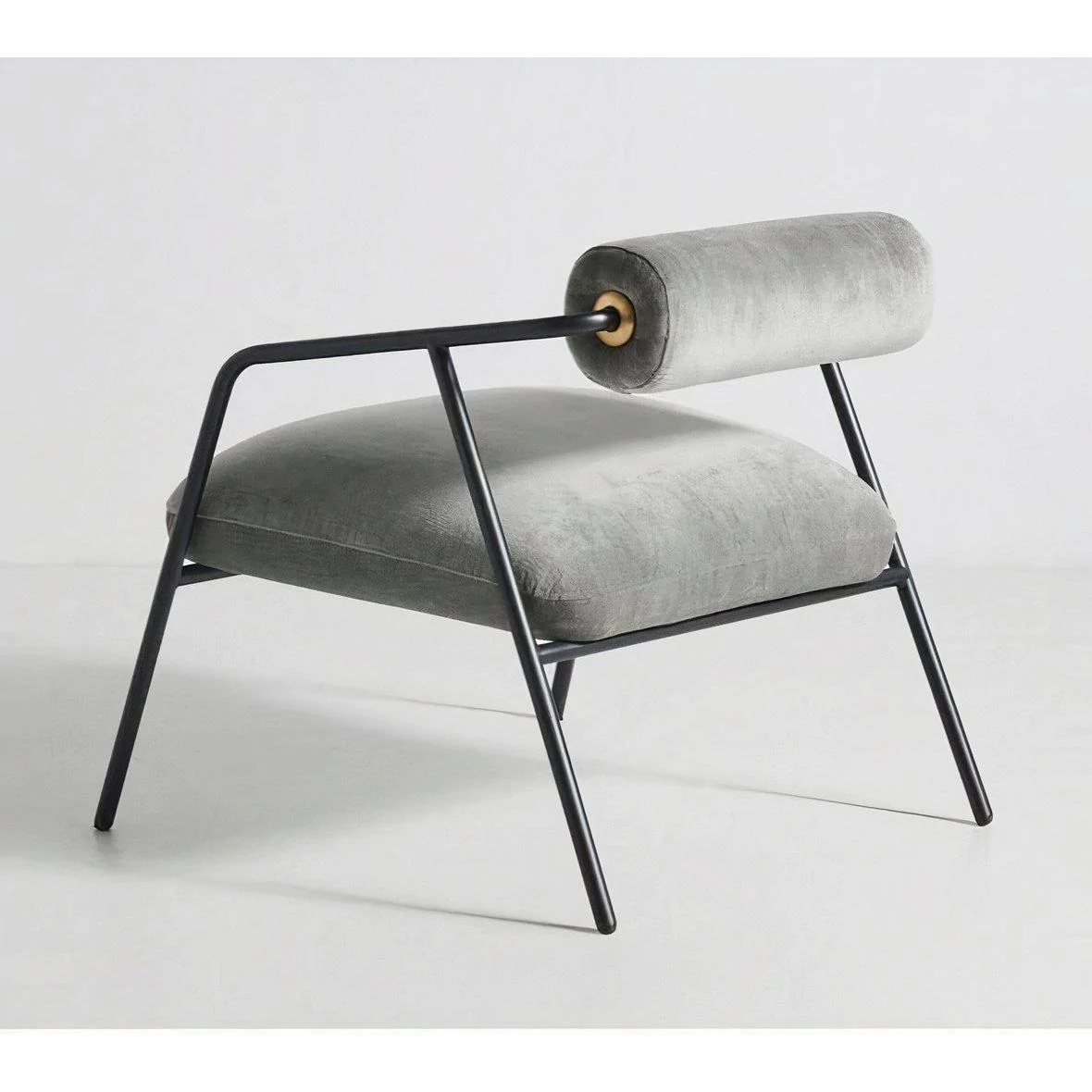 Single Armchair Nordic Bedroom Lounge Balcony Leisure Set Velvet Metal Sofa Living Room Chair