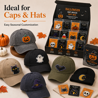 Coffret Cadeau Personnalisé de Patchs Chapeau d'Halloween – Ensemble de Badges Brodés pour Boutiques, Cadeaux d'Événements, Fournisseur en Gros OEM ODM