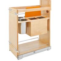 Étagère à épices coulissante pour cuisine, panier de rangement en bois à quatre niveaux, design traditionnel durable pour armoire