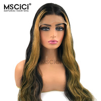 Perruque en dentelle 13x4 en cheveux vierges cambodgiens, ondulée, couleur blonde, installation sans colle, 100% cheveux humains, 14-26 pouces