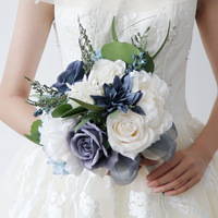 Seidenrosen-Blumenstrauß für Hochzeit, Braut, Heimdekoration, europäischer Stil, Fotografie-Requisiten, Blumenarrangement, Großhandel
