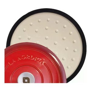 Cocotte en fonte avec couvercle (28x18cm) Revêtement émaillé Antiadhésif Compatible gaz et induction Rouge CUCINOTTA 7019005 - Product Image 2
