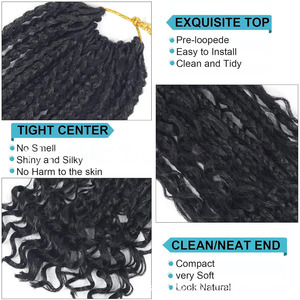 <span class=keywords><strong>Treccine</strong></span> <span class=keywords><strong>Africane</strong></span> a Tre Fili da 150g Più Vendute, <span class=keywords><strong>Capelli</strong></span> per Crochet <span class=keywords><strong>con</strong></span> Doppia Trama a Macchina e Filo Resistente alle Alte Temperature - Product Image 5