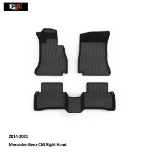 Alfombrillas de Lujo para Auto, para Todo Clima, de Una Sola Capa, para Mercedes <span class=keywords><strong>Benz</strong></span> C63 2014-2021, Antideslizantes, Juego Completo - Product Image 1