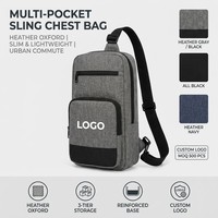 Sac bandoulière multi-poches, sac de poitrine unisexe, sac à dos pour les voyages et la randonnée