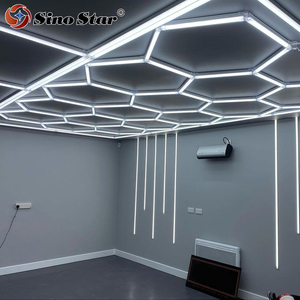 Luminaire suspendu LED hexagonal haute performance pour le detailing automobile, <span class=keywords><strong>centre</strong></span> de remise en forme, pour l'exportation vers la Fédération de Russie, modèle ST1028, alimentation CA - Product Image 1