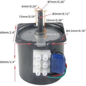 มอเตอร์ซิงโครนัส ChanCS รุ่น 60KTYZ 110V 60/72 รอบต่อนาที ขนาดเฟรม 80 มม. พร้อมขายึดและสายไฟ - Product Image 5