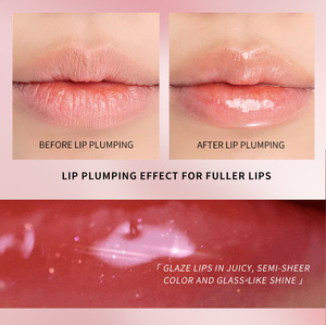 Nhãn Hiệu Riêng Vegan Cruelty-Miễn Phí Lip <span class=keywords><strong>Gloss</strong></span> Rõ Ràng Màu Hồng Khỏa Thân Biểu Tượng Tùy Chỉnh Vegan Lip Giữ Ẩm Lip Plumper Bóng - Product Image 3