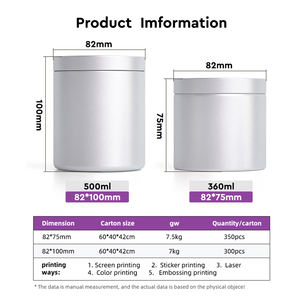 360ml su misura stampa di lusso in metallo imballaggio scatola di latta per prodotti sanitari contenitore in alluminio barattolo per Talets - Product Image 3