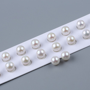 Wholesale DIY Jewelry Set Natural 8-8.5mm Freshwater White Pearls <b>Loose</b> <b>Beads</b> with Strong Light Perfect Particles for Matching - Product Image 2