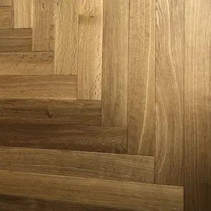 Economic smoked fishbone herringbone parquet oak engineered wood floor