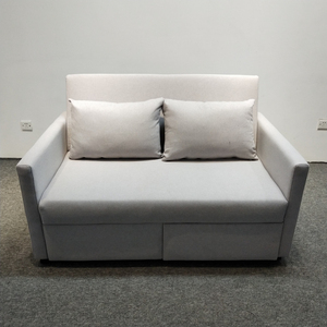 Sofá <span class=keywords><strong>cama</strong></span> plegable de tela para sala de espera, sofá <span class=keywords><strong>cama</strong></span> de <span class=keywords><strong>dos</strong></span> asientos, diseño moderno - Product Image 2
