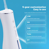 Alat Semprot Air Gigi Portabel Tanpa Kabel, Tahan Air IPX7, Mini Dental Flosser Isi Ulang 300 mL untuk Perjalanan dan Rumah